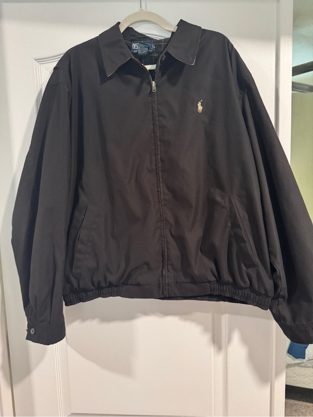 Polo Ralph Lauren Men’s XL Black Harrington Jacket Full Zip